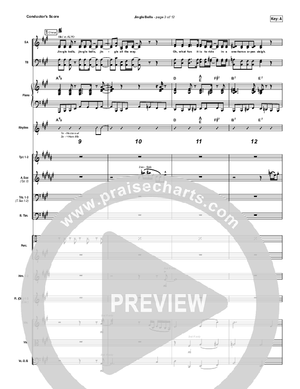 Jingle Bells Conductor's Score (Lauren Daigle)