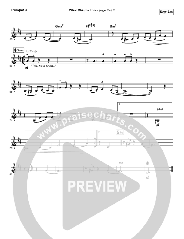 What Child Is This Trumpet 3 (Lauren Daigle)