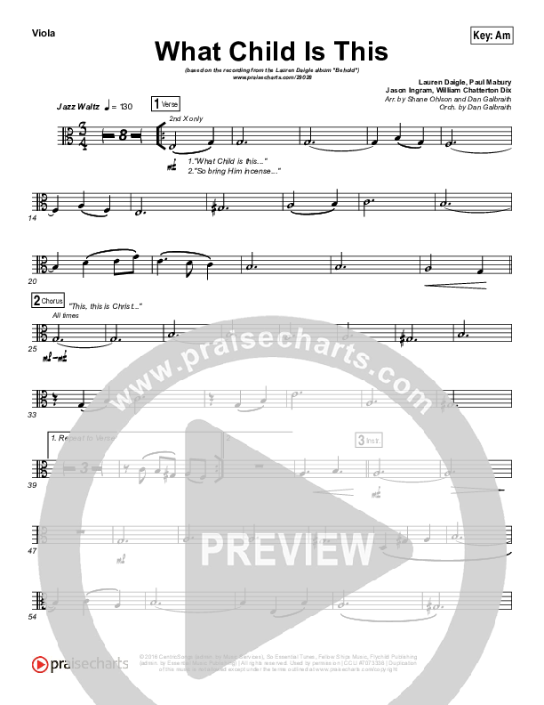 What Child Is This Viola (Lauren Daigle)