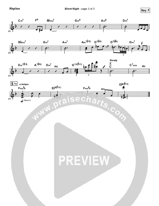 Silent Night Rhythm Chart (Lauren Daigle)