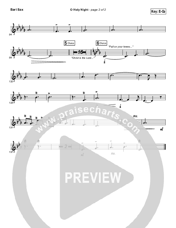 O Holy Night Bari Sax (Lauren Daigle)