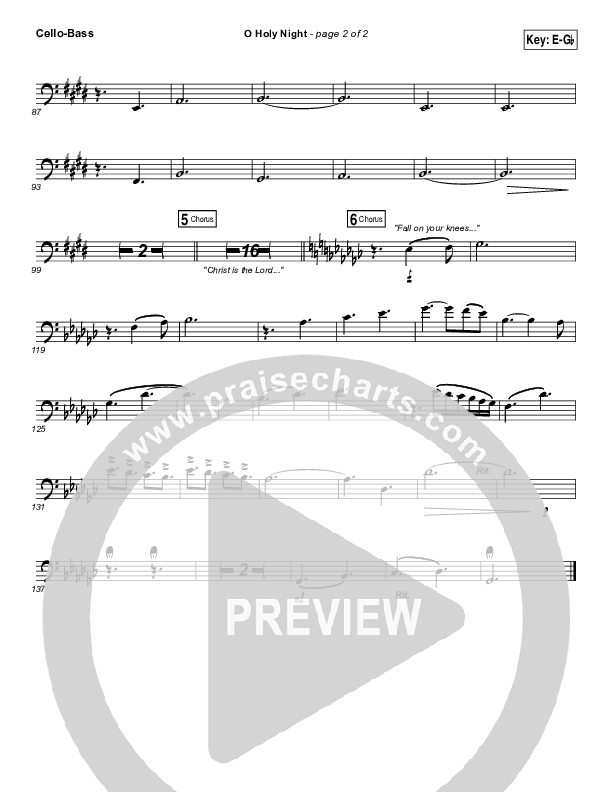 O Holy Night Cello/Bass (Lauren Daigle)