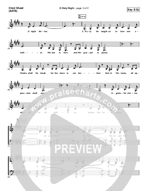 O Holy Night Choir Sheet (SATB) (Lauren Daigle)