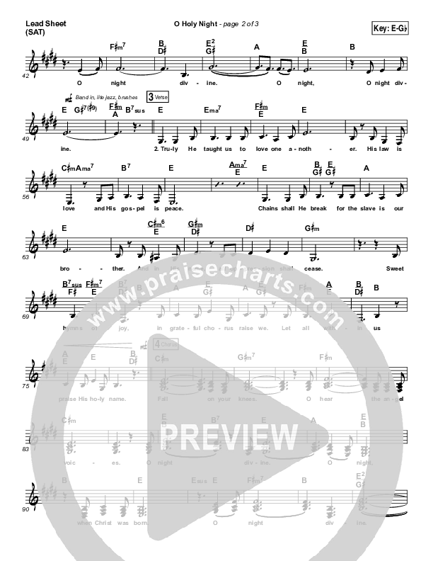 O Holy Night Lead Sheet (SAT) (Lauren Daigle)