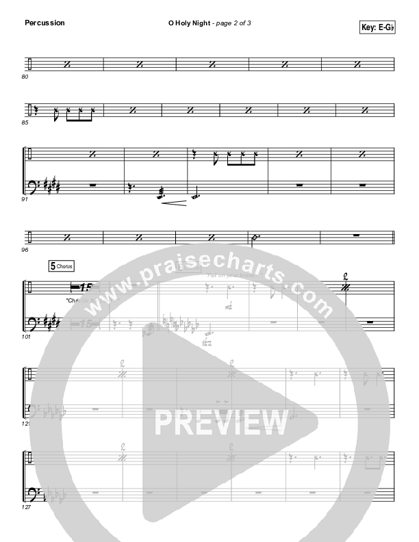 O Holy Night Percussion (Lauren Daigle)