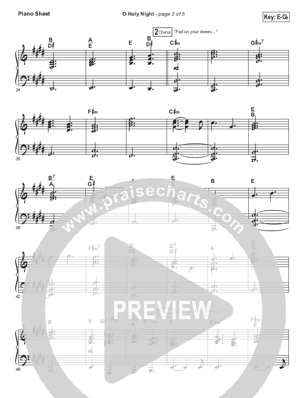 O Holy Night Piano Sheet (Lauren Daigle)