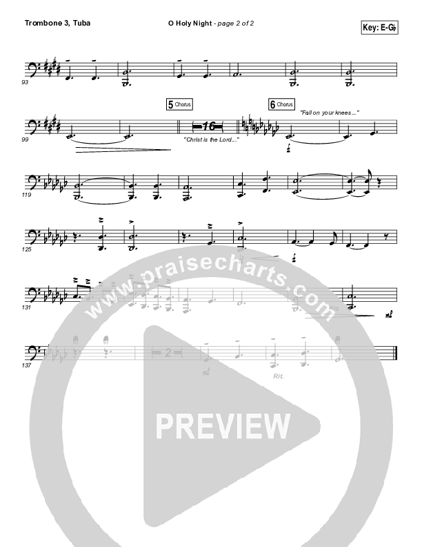 O Holy Night Trombone 3/Tuba (Lauren Daigle)