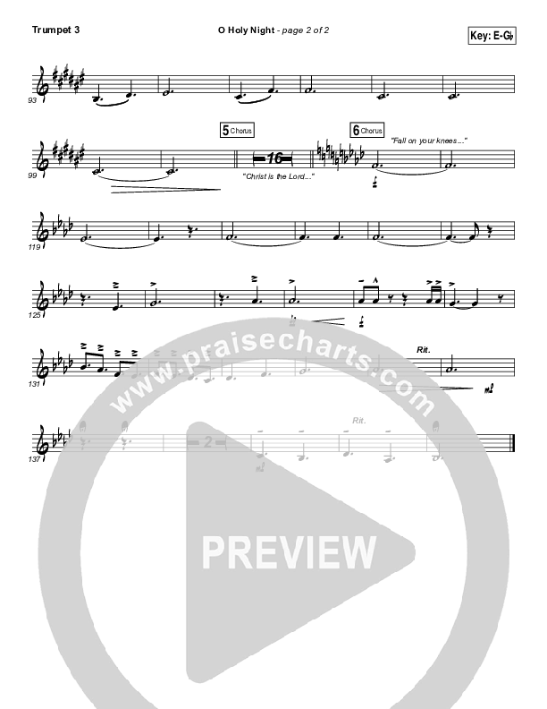 O Holy Night Trumpet 3 (Lauren Daigle)