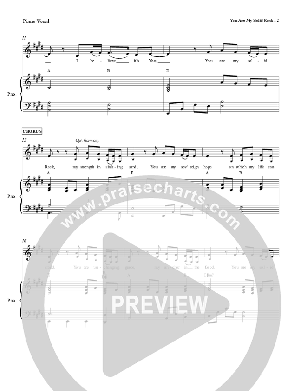 You Are My Solid Rock Piano/Vocal (Chris Rhodes)