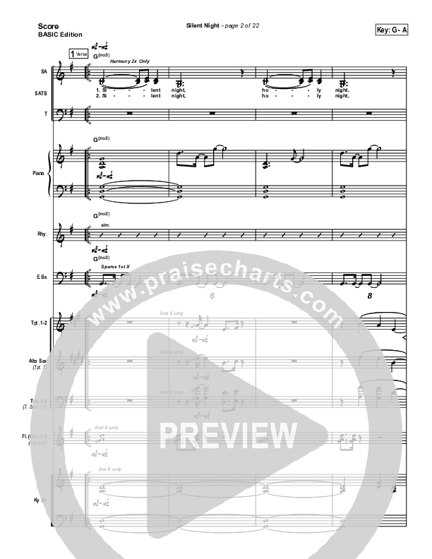 Silent Night Conductor's Score (Rosie Wyse / Joel Hill)