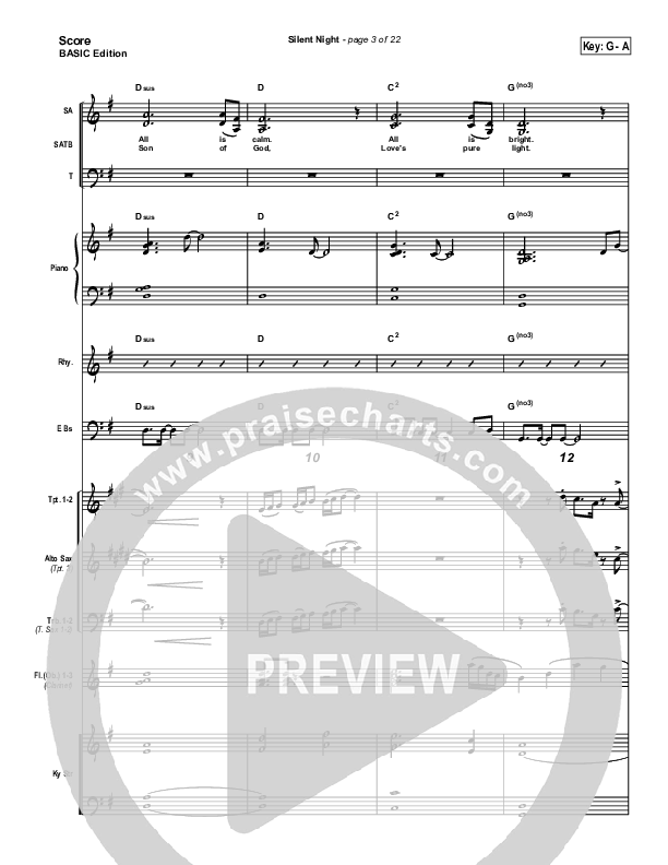 Silent Night Conductor's Score (Rosie Wyse / Joel Hill)