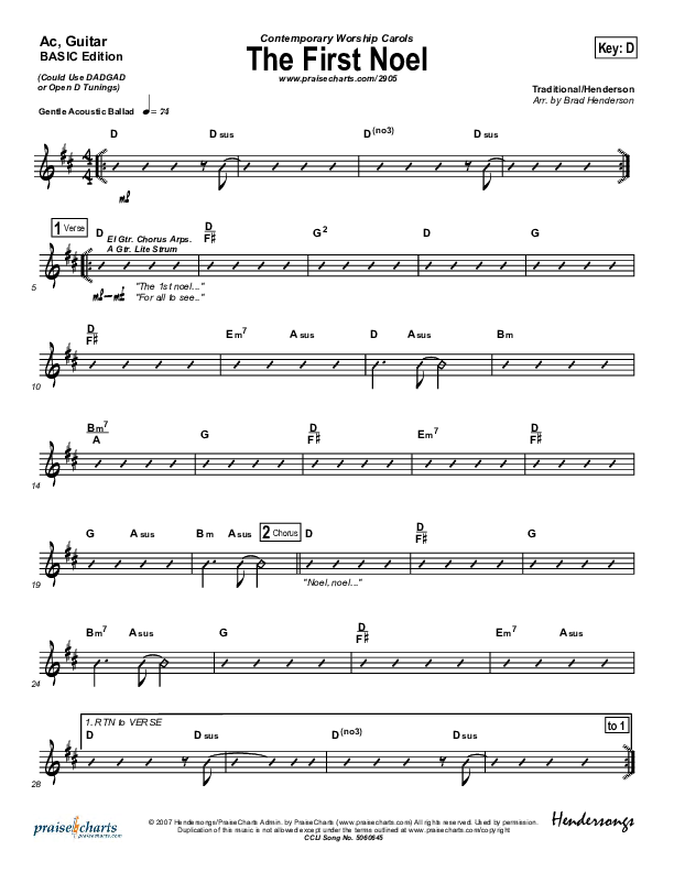 The First Noel Acoustic Guitar (Jeff Elkins)