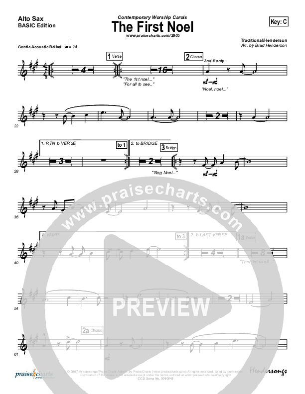 The First Noel Alto Sax (Jeff Elkins)