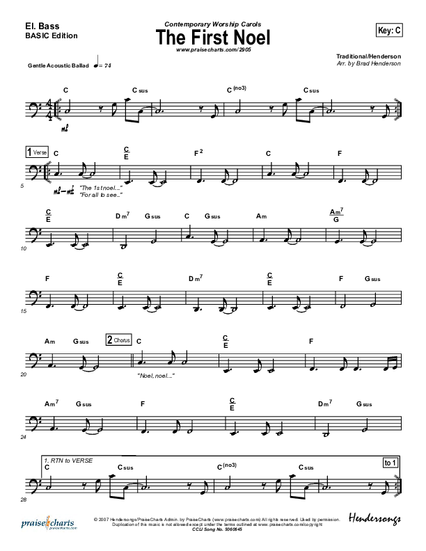 The First Noel Bass Guitar (Jeff Elkins)