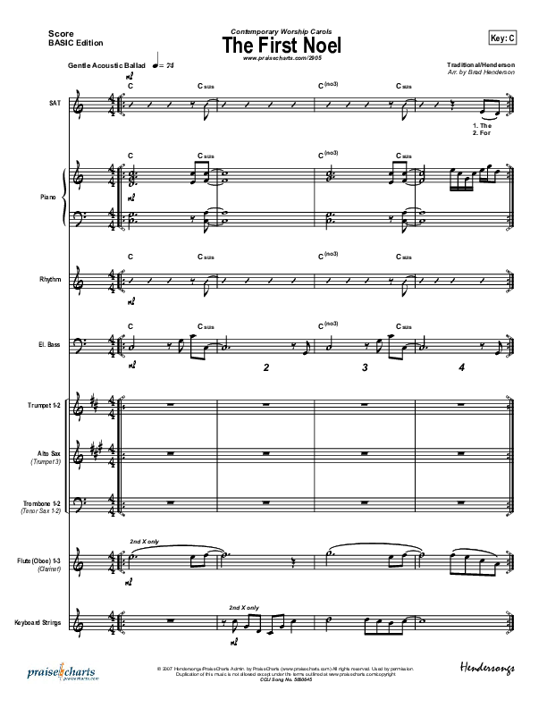 The First Noel Orchestration (Jeff Elkins)