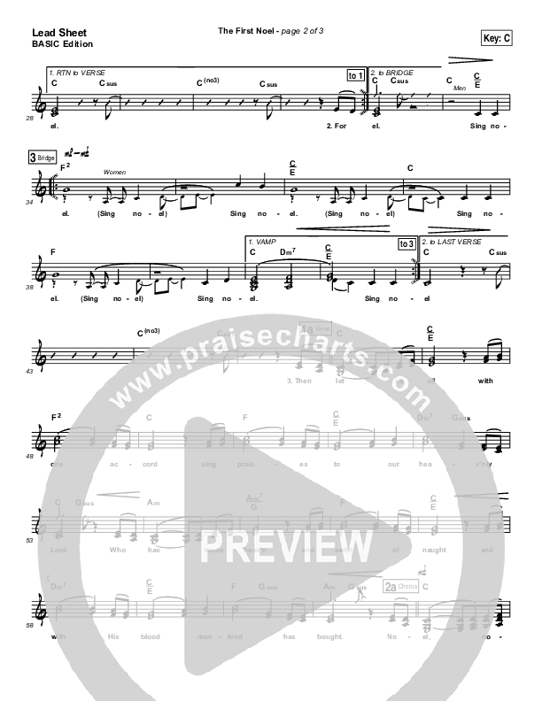 The First Noel Lead Sheet (Jeff Elkins)