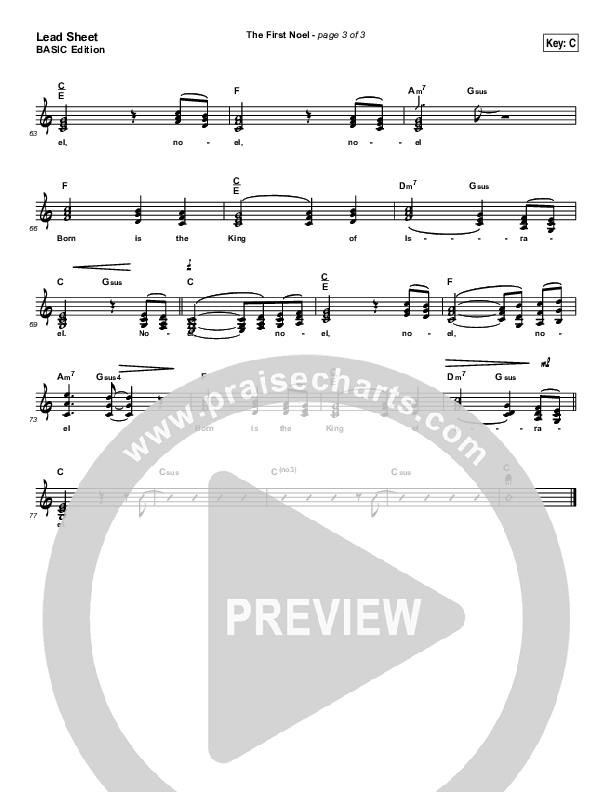 The First Noel Lead Sheet (Jeff Elkins)