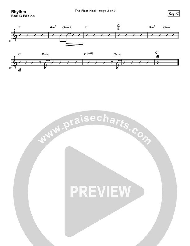 The First Noel Rhythm Chart (Jeff Elkins)