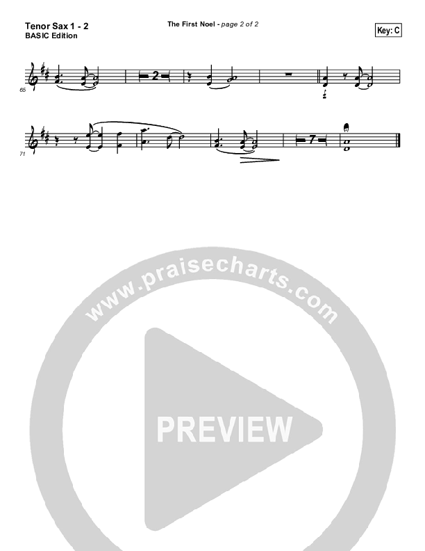 The First Noel Tenor Sax 1/2 (Jeff Elkins)