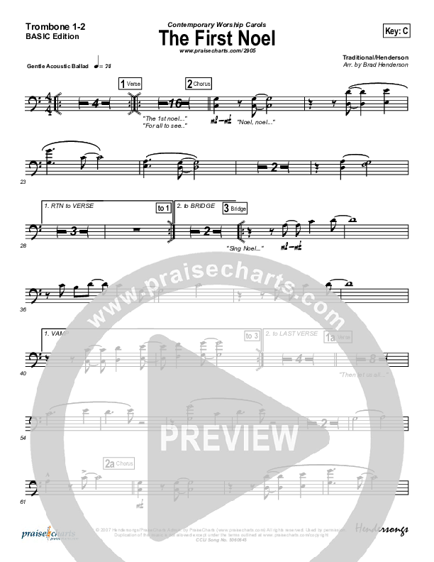 The First Noel Trombone 1/2 (Jeff Elkins)