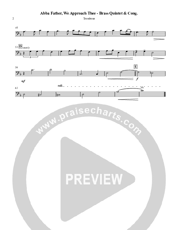 Abba Father We Approach Thee (Hymn to Joy) Trombone (Chris Hansen)