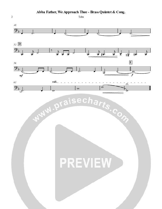 Abba Father We Approach Thee (Hymn to Joy) Tuba (Chris Hansen)