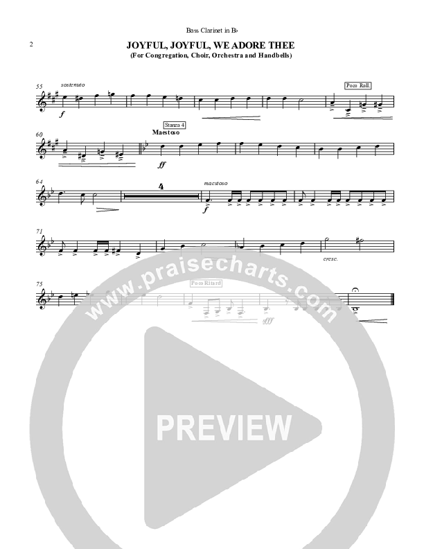 Joyful Joyful We Adore Thee Bass Clarinet (Chris Hansen)