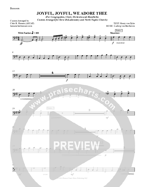 Joyful Joyful We Adore Thee Bassoon (Chris Hansen)