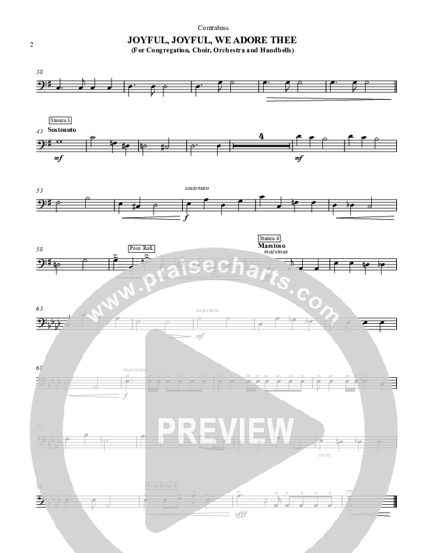 Joyful Joyful We Adore Thee Contrabass (Chris Hansen)