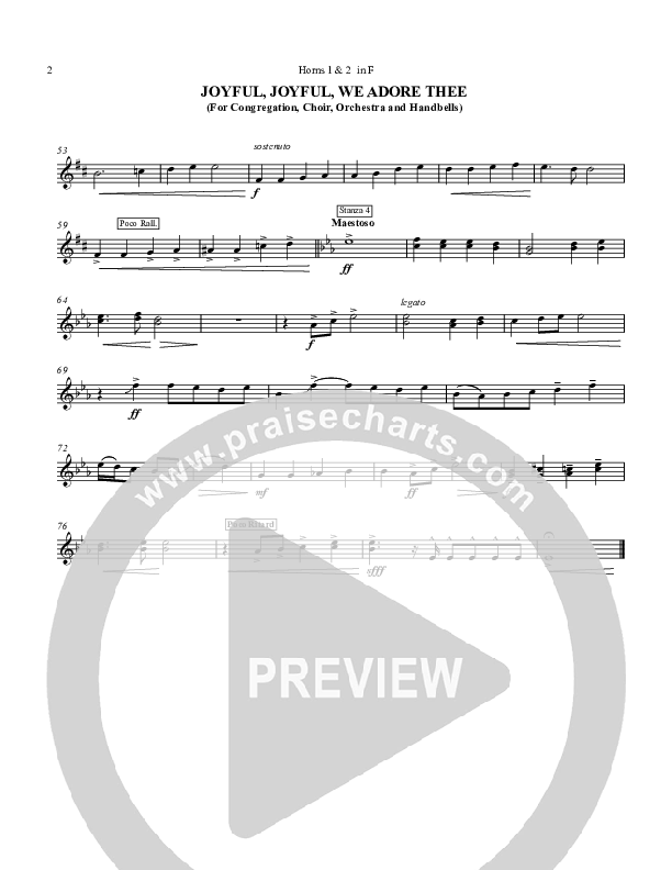 Joyful Joyful We Adore Thee French Horn 1/2 (Chris Hansen)