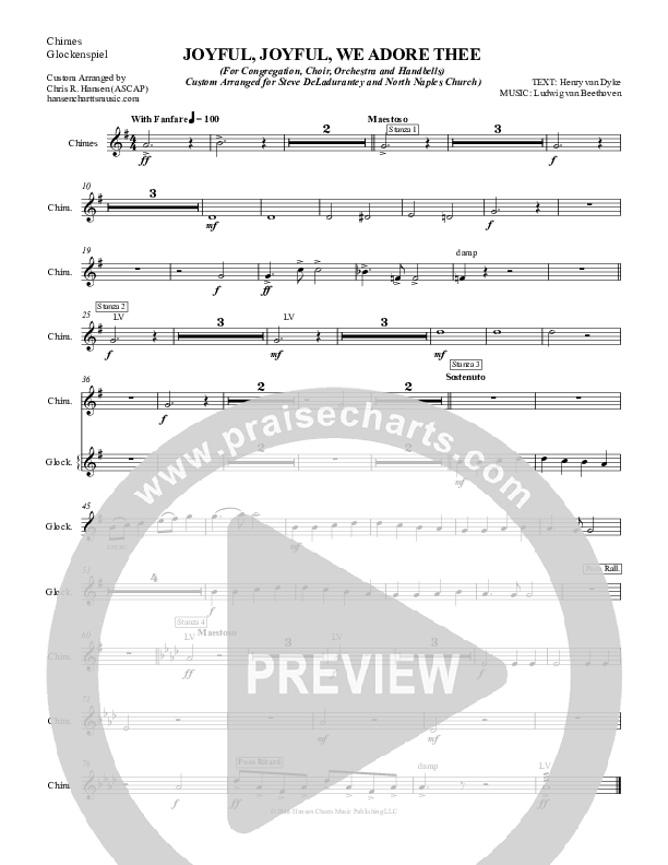 Joyful Joyful We Adore Thee Glockenspiel (Chris Hansen)