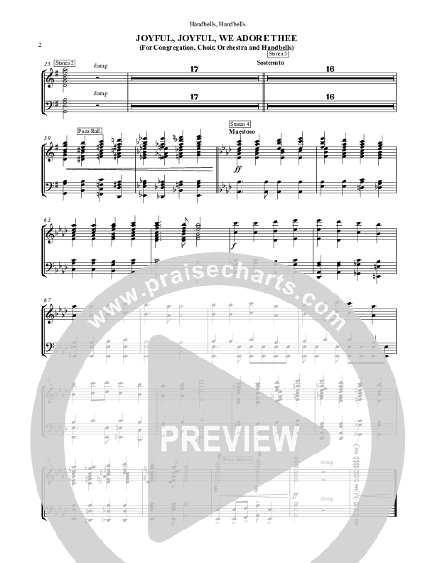 Joyful Joyful We Adore Thee Handbells (Chris Hansen)
