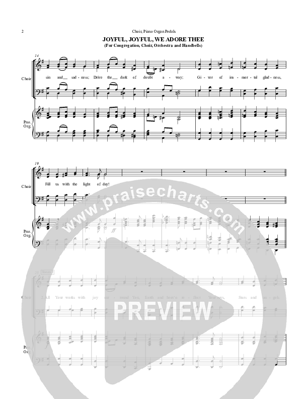 Joyful Joyful We Adore Thee Piano/Vocal (Chris Hansen)