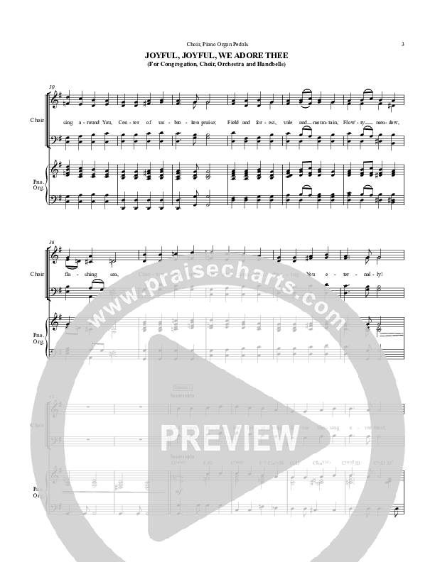 Joyful Joyful We Adore Thee Piano/Vocal (Chris Hansen)