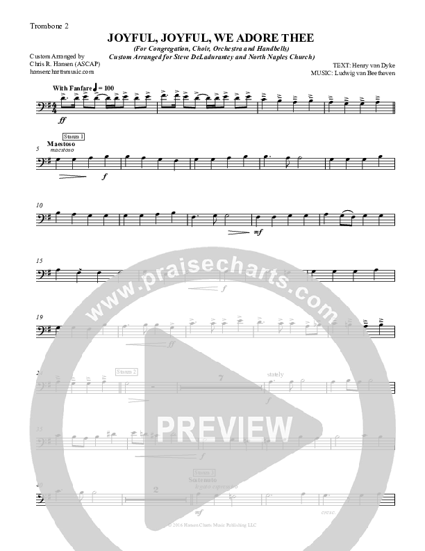 Joyful Joyful We Adore Thee Trombone 2 (Chris Hansen)