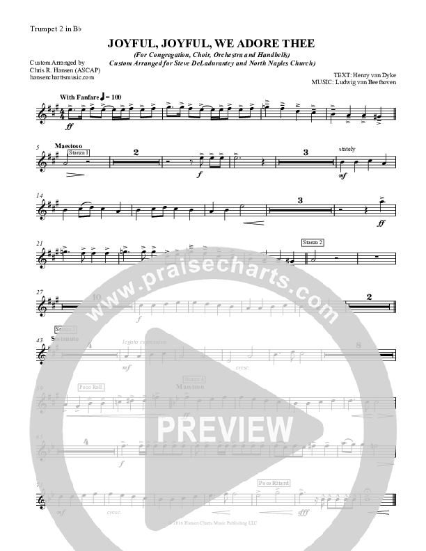 Joyful Joyful We Adore Thee Trumpet 2 (Chris Hansen)