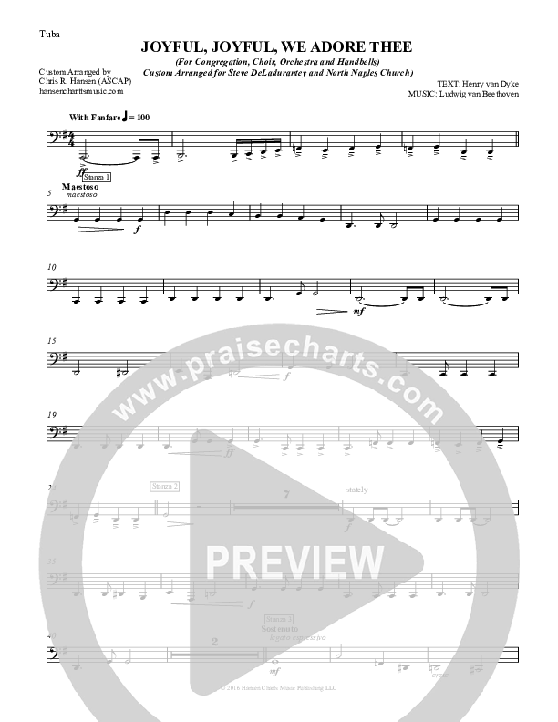 Joyful Joyful We Adore Thee Tuba (Chris Hansen)