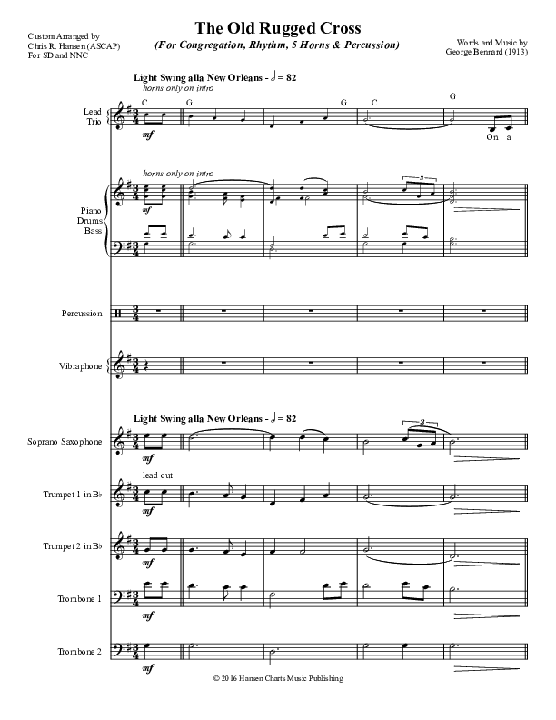 The Old Rugged Cross Orchestration (Chris Hansen)