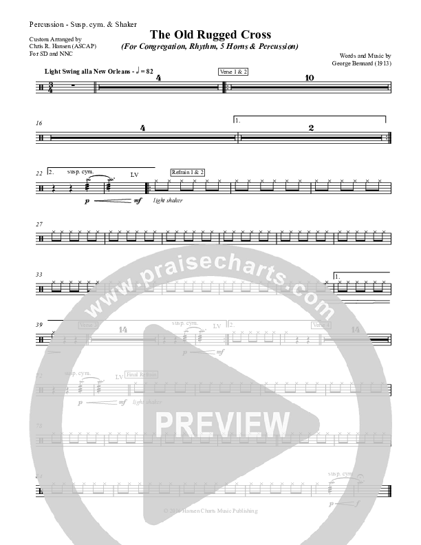 The Old Rugged Cross Percussion (Chris Hansen)