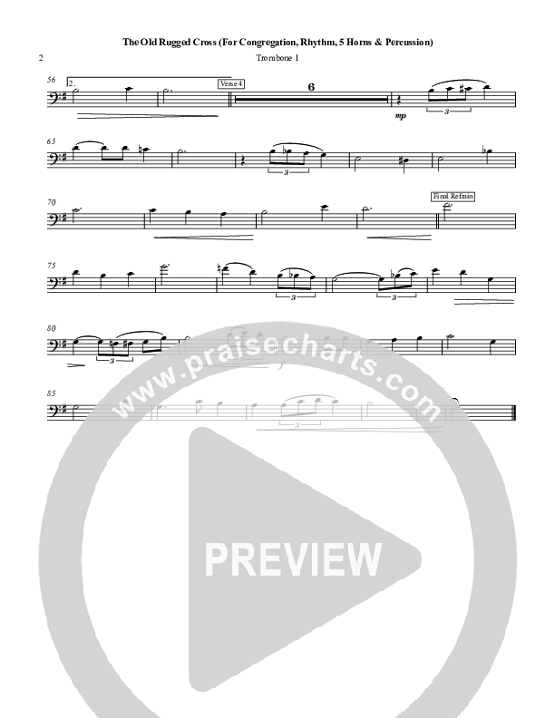 The Old Rugged Cross Trombone 1 (Chris Hansen)