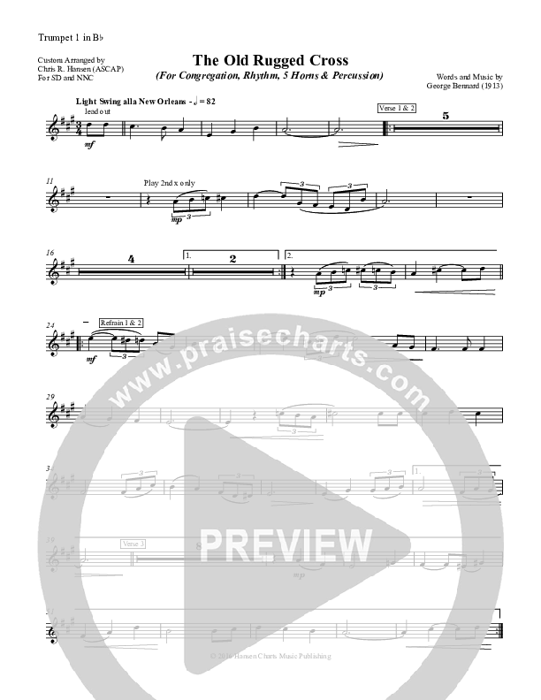 The Old Rugged Cross Trumpet 1 (Chris Hansen)