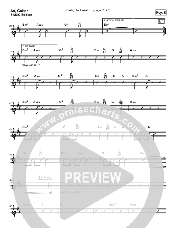 Hark The Herald Angels Sing Acoustic Guitar (Bradley Gray)