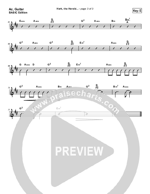 Hark The Herald Angels Sing Acoustic Guitar (Bradley Gray)