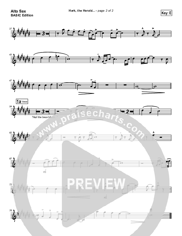 Hark The Herald Angels Sing Alto Sax (Bradley Gray)