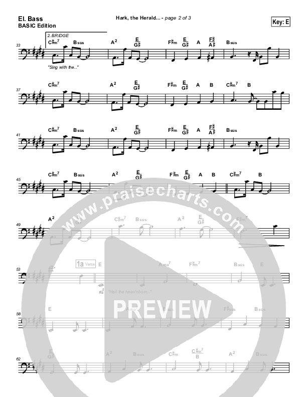 Hark The Herald Angels Sing Bass Guitar (Bradley Gray)