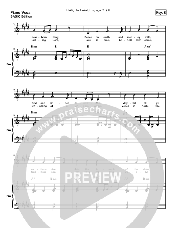 Hark The Herald Angels Sing Piano/Vocal (Bradley Gray)