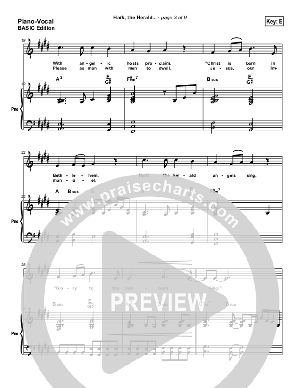 Hark The Herald Angels Sing Piano/Vocal (Bradley Gray)