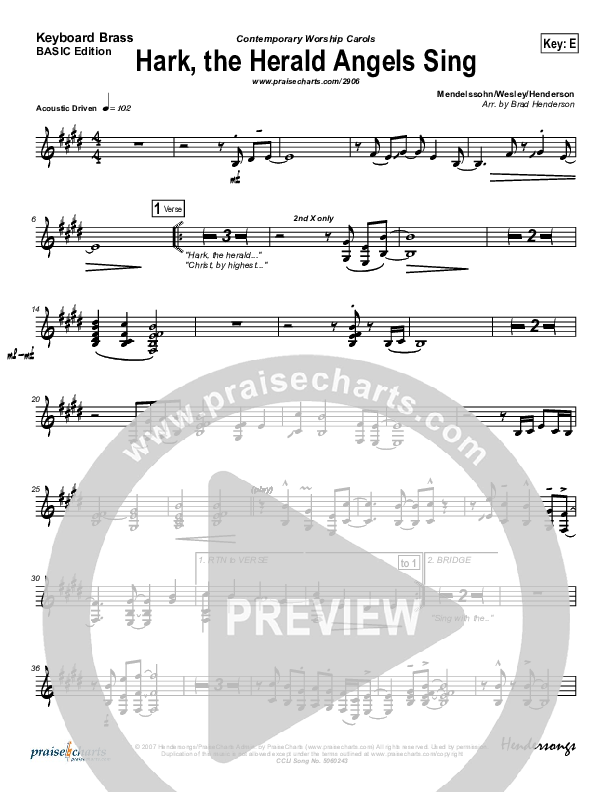 Hark The Herald Angels Sing Synth Brass (Bradley Gray)