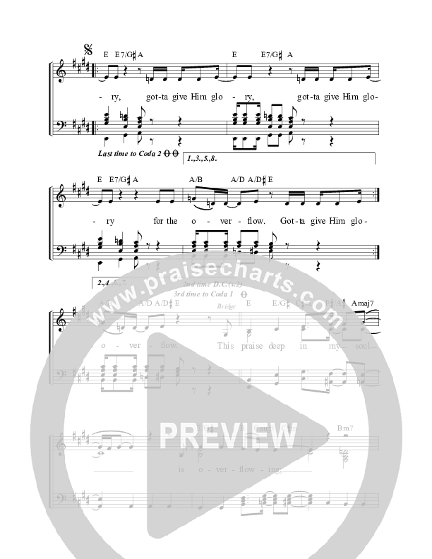 Gotta Give Him Glory Piano/Vocal & Lead (Planetshakers)