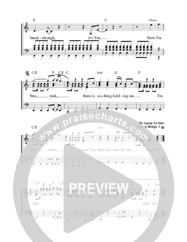 I'm Free Piano/Vocal (Planetshakers)